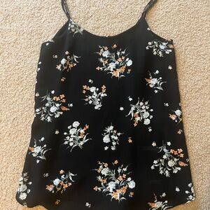 Pink Republic Black Floral Camisole